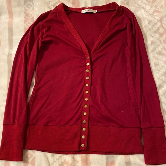 button up v-neck - Picture 1 of 2